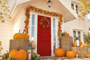 Heartland Heating & Cooling—A home in Springfield, IL decorated for the fall season.
